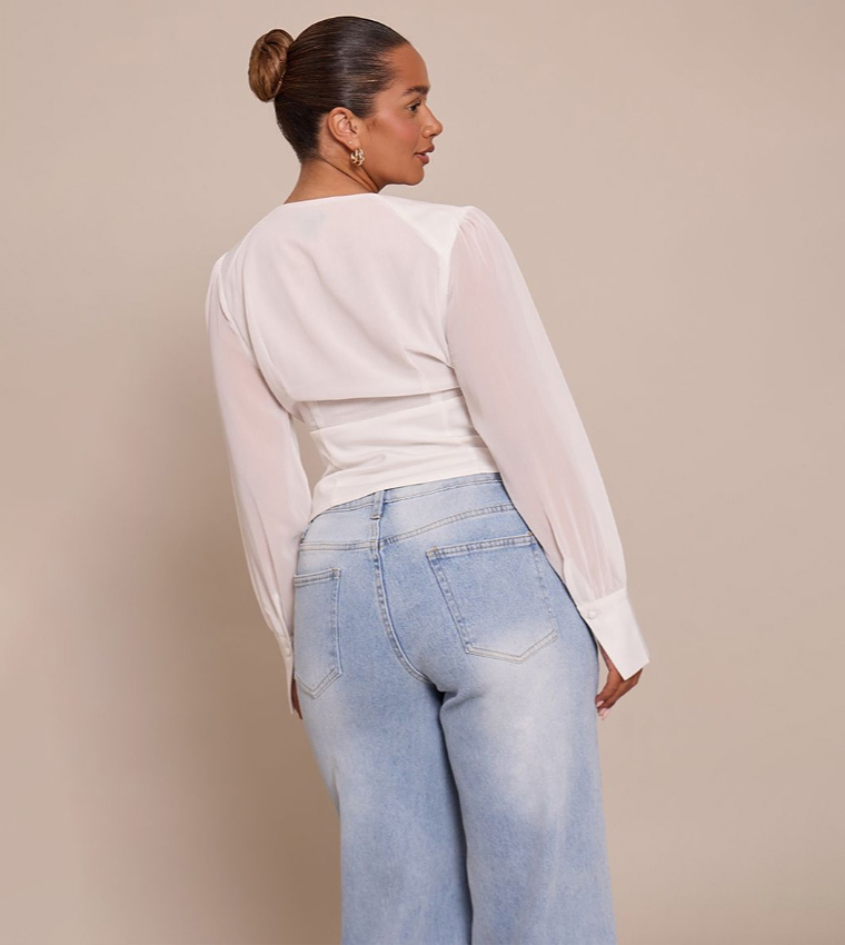 Shape Chiffon Bust Woven Top