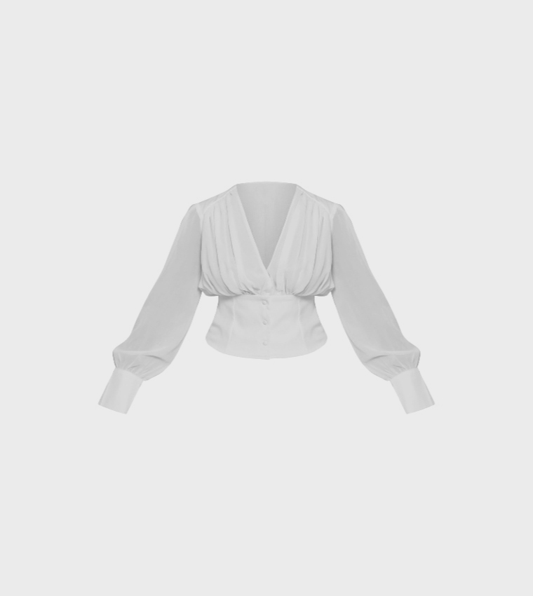 Shape Chiffon Bust Woven Top
