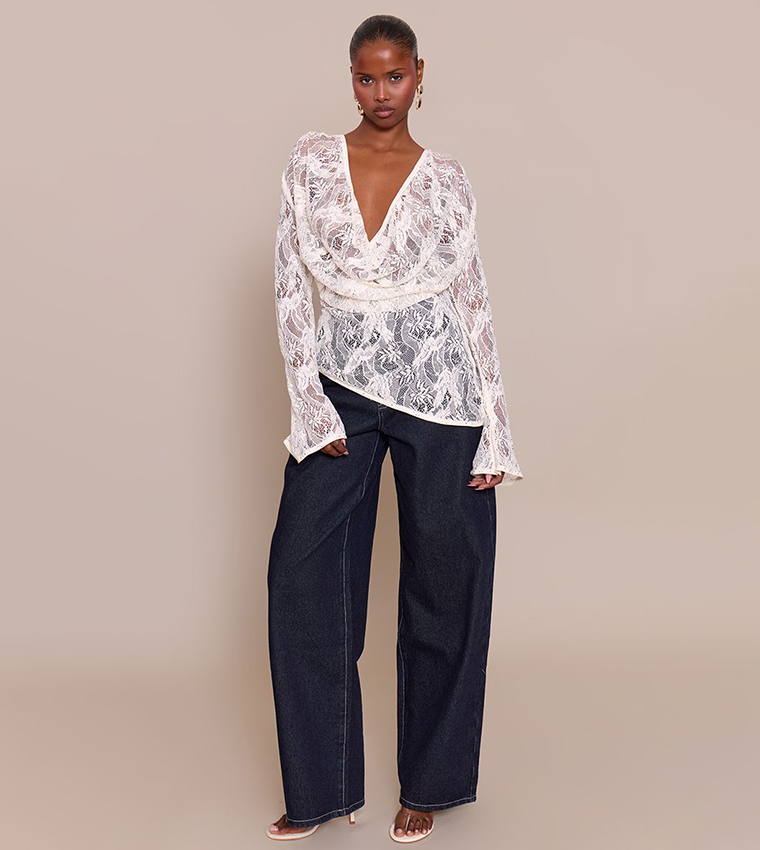 PrettyLittleThing  Casual Tops - Cream Casual Tops