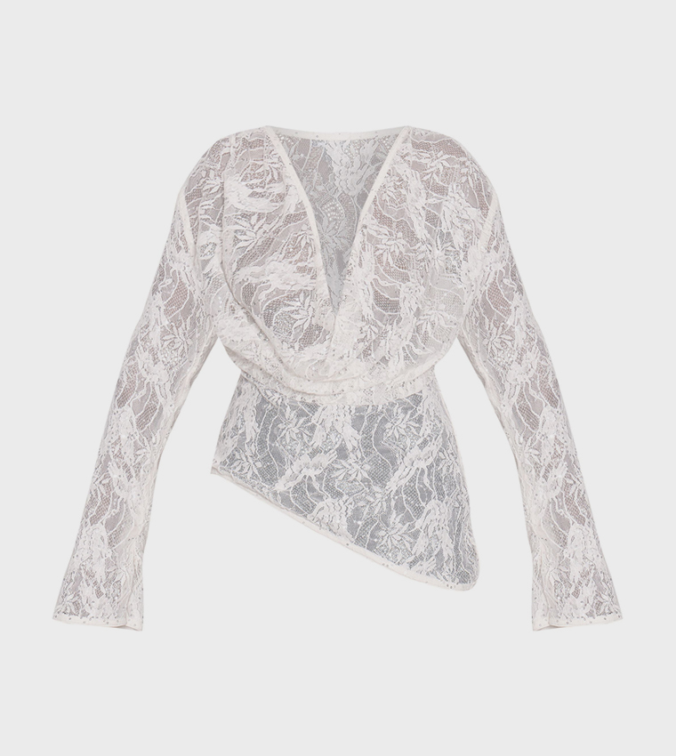 PrettyLittleThing  Casual Tops - Cream Casual Tops