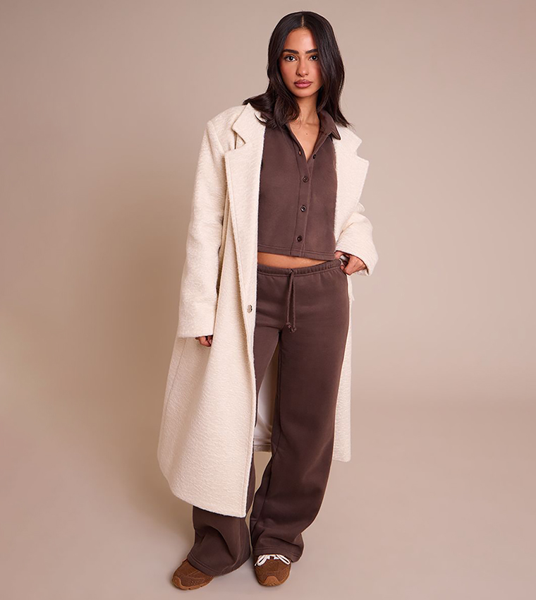 Petite Cropped Button Up Collared Cardigan