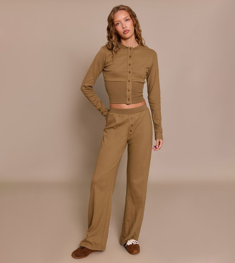 Solid Super Soft Wide Leg Trousers