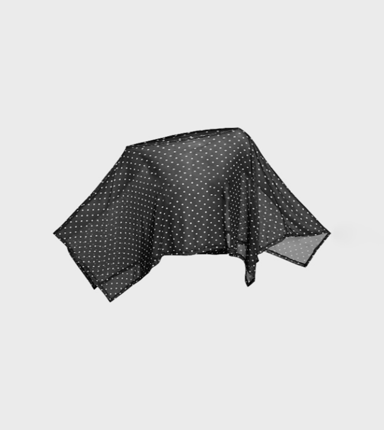Mesh Polka Dot Cape Top