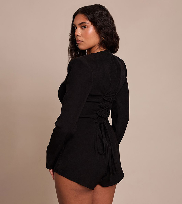 Shape Padded Shoulder Playsuit