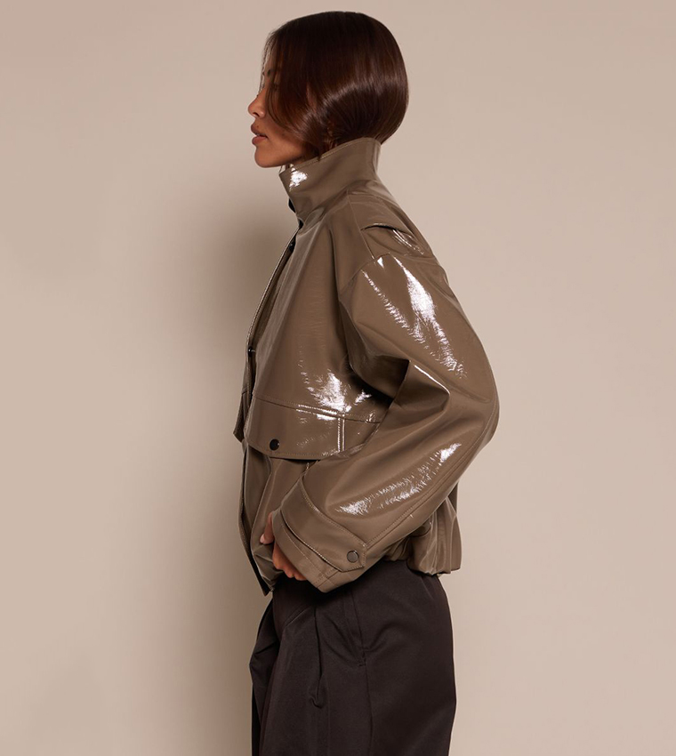High Shine High Neck Jacket