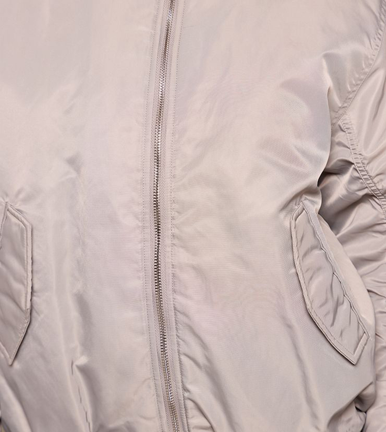 Cocoon Sleeves Oversized Bomber Jacket