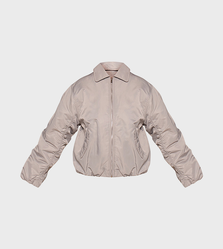 Cocoon Sleeves Oversized Bomber Jacket