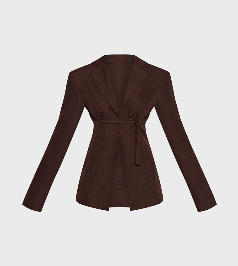 Front Buckle Cinched Blazer