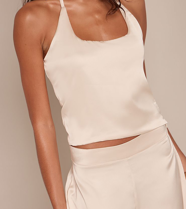 PrettyLittleThing  Sleeveless Tops - Cream Sleeveless Tops