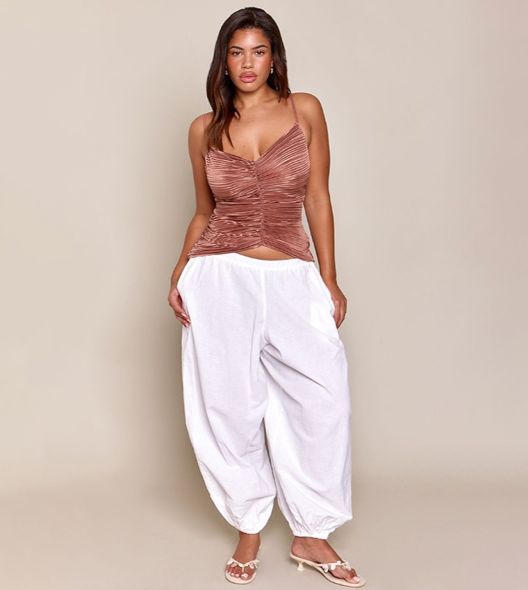 PrettyLittleThing  Sleeveless Tops - Brown Sleeveless Tops