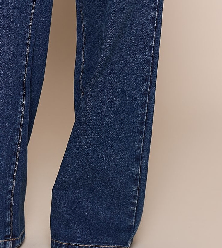 بريتي ليتل ثينغ  ساق واسعة - أزرق Wide Leg Jeans