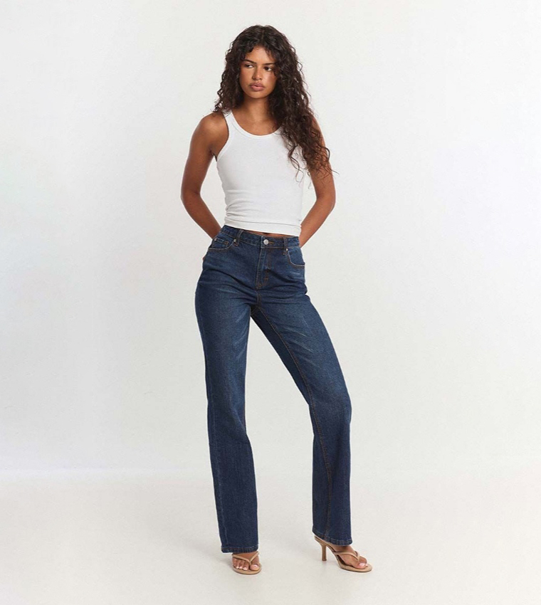 Washed Mid Rise Bootcut Jeans