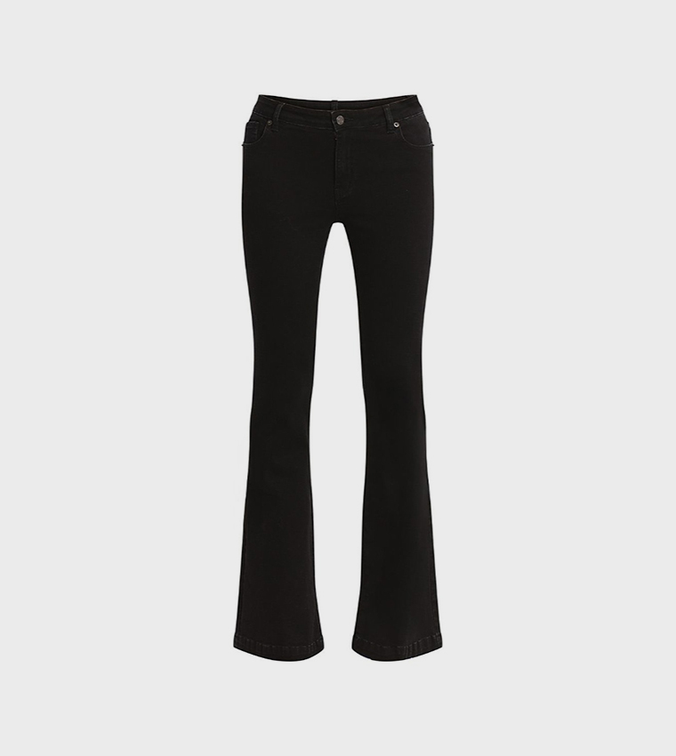 Low Rise Stretch Flared Jeans