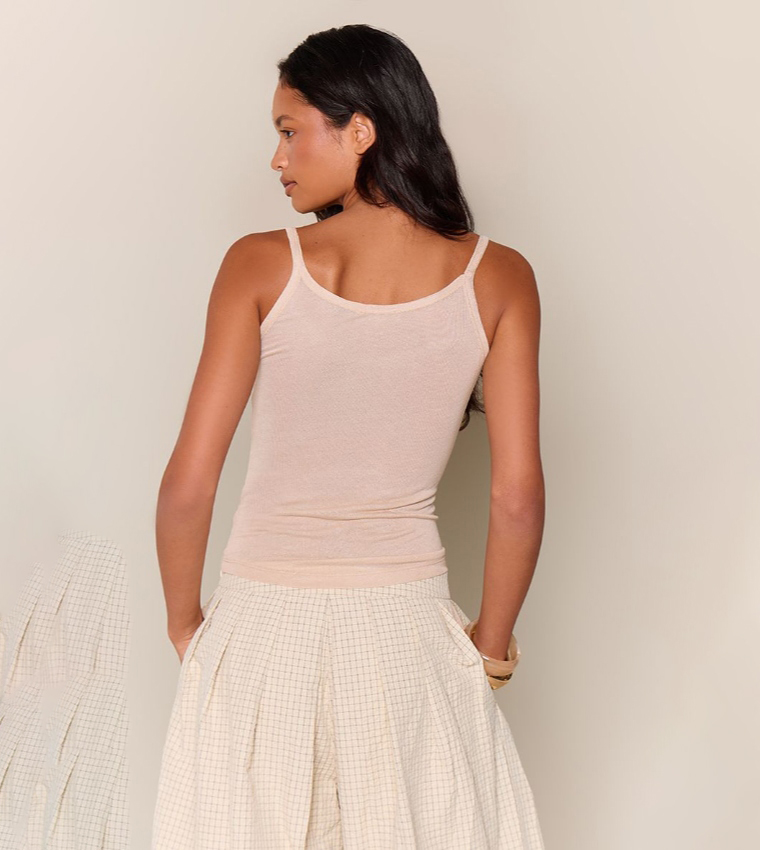 بريتي ليتل ثينغ  توبات بلا أكمام  - بيج Sleeveless Tops