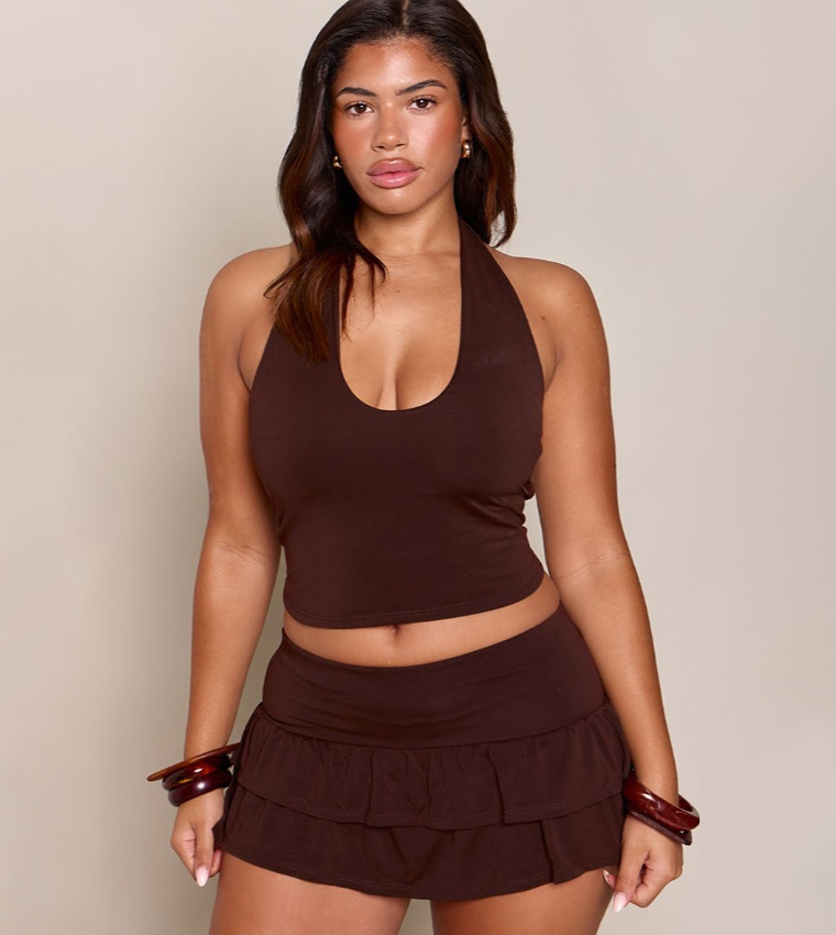 Shape Soft Touch Halterneck Crop Top