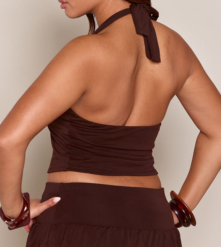 Shape Soft Touch Halterneck Crop Top