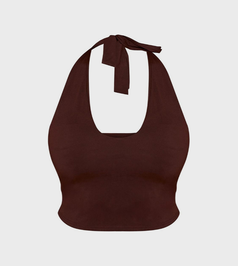 Shape Soft Touch Halterneck Crop Top
