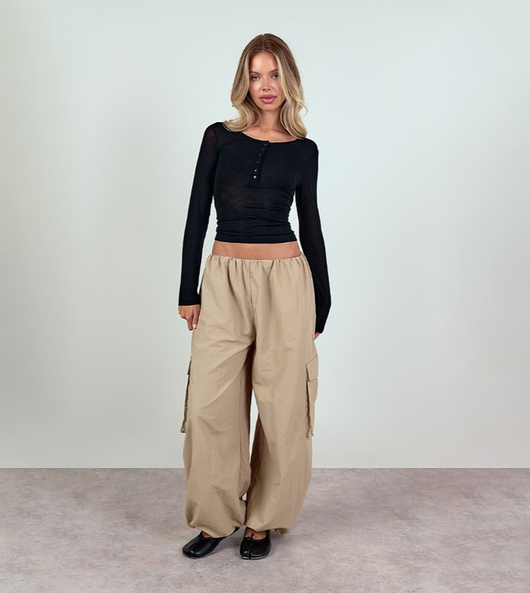 Sheer Soft Touch Button Up Long Sleeves Top