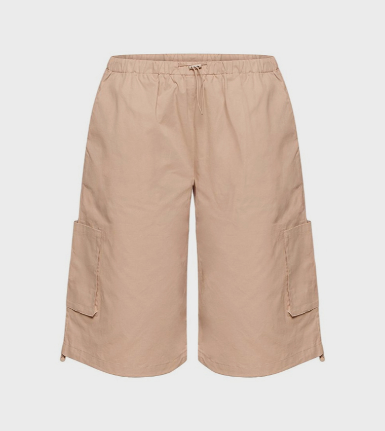 Petite Toggle Hem Cargo Shorts