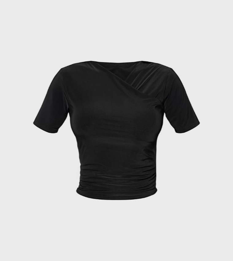 بريتي ليتل ثينغ  توبات قصيرة - أسود Cropped Tops