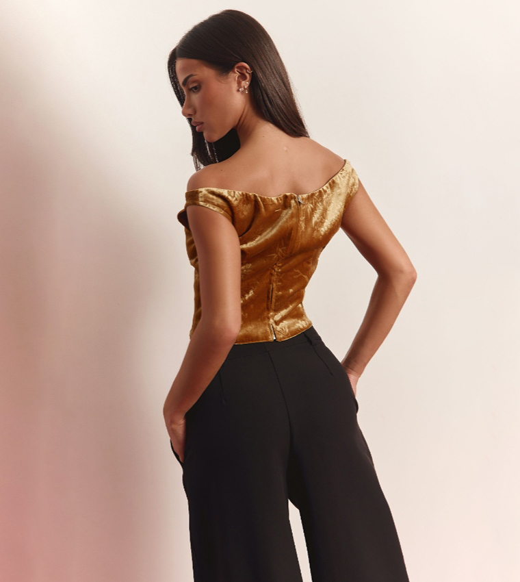 Devore Velvet Corset Top