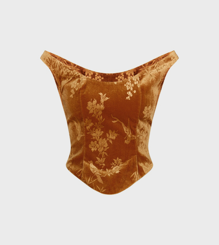 Devore Velvet Corset Top