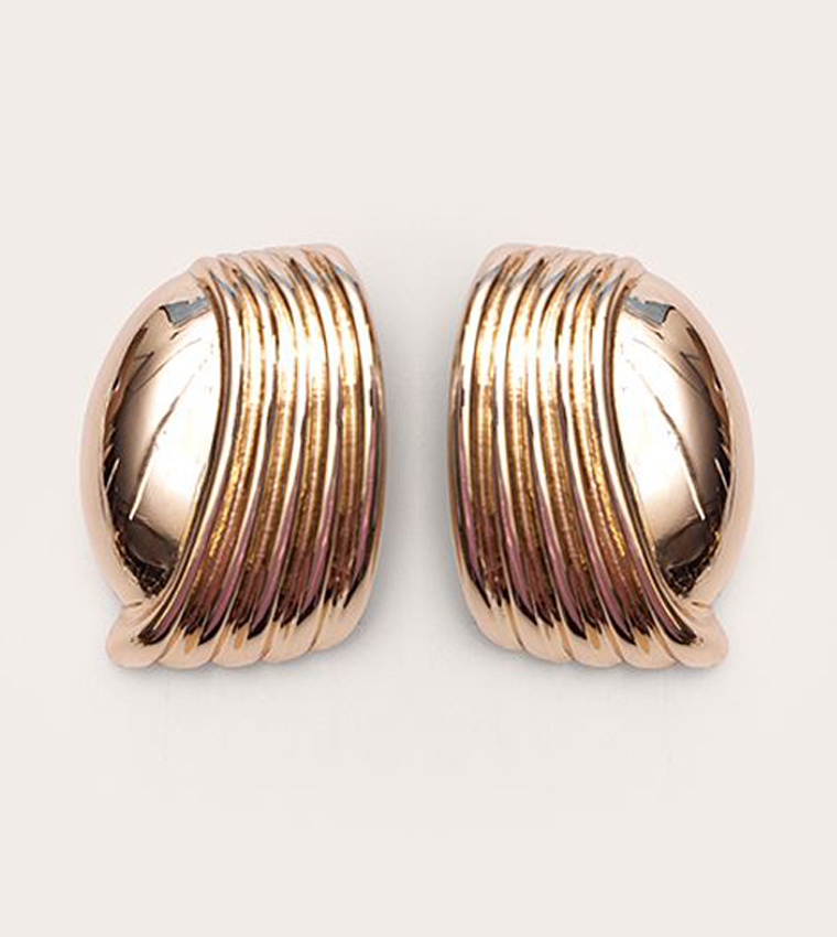 Smooth Layered Statement Earrings