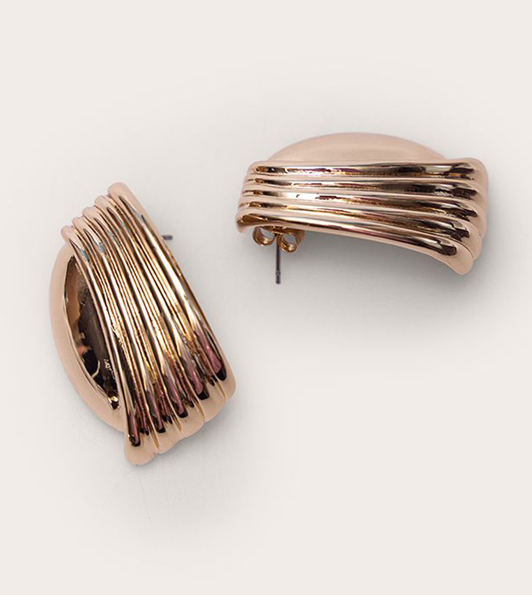 Smooth Layered Statement Earrings