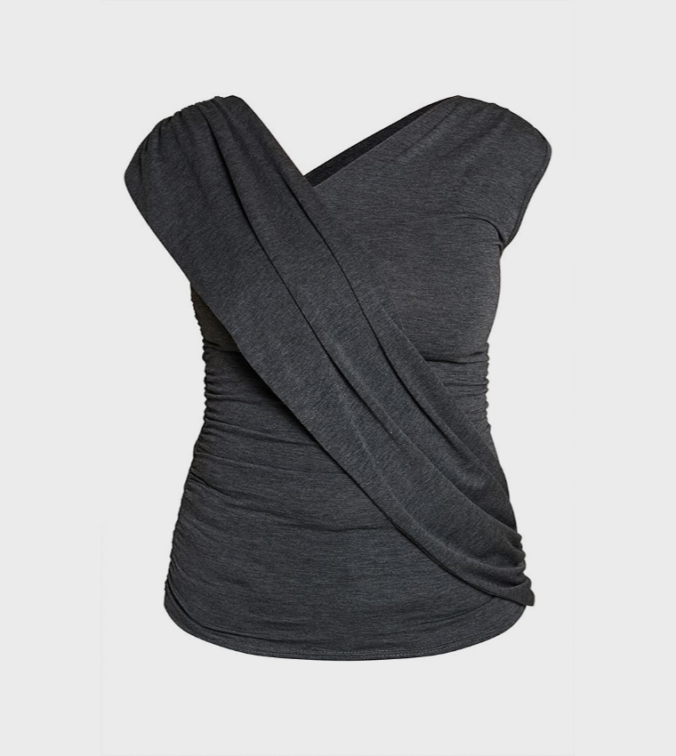 Draped Sleeveless Top