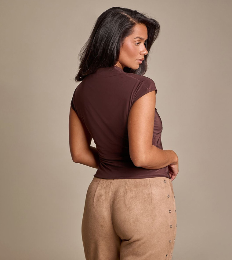 Shape Cross Over Slinky Top