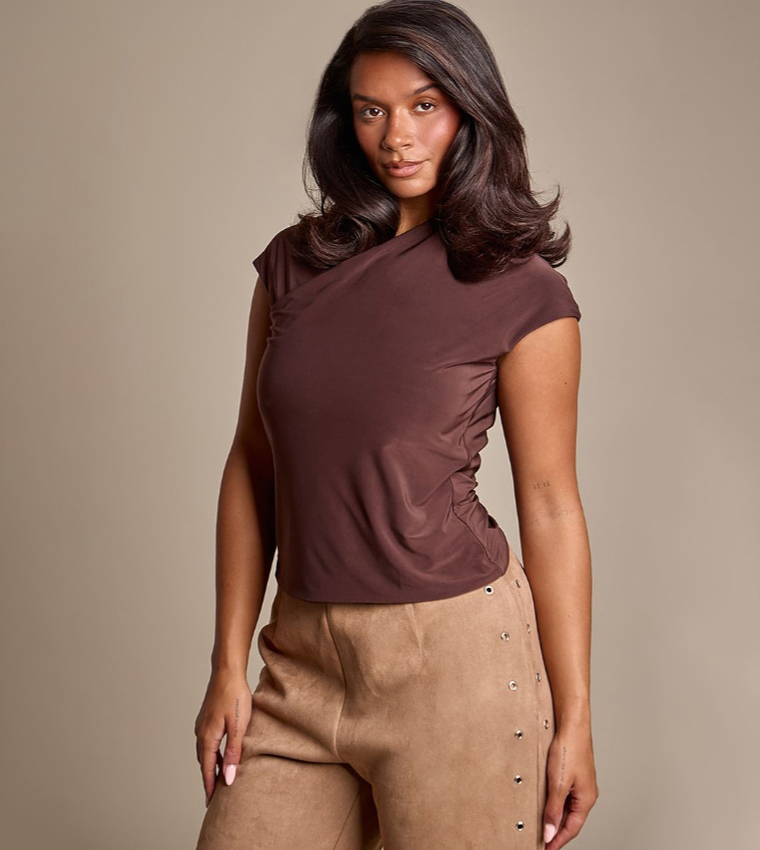 Shape Cross Over Slinky Top