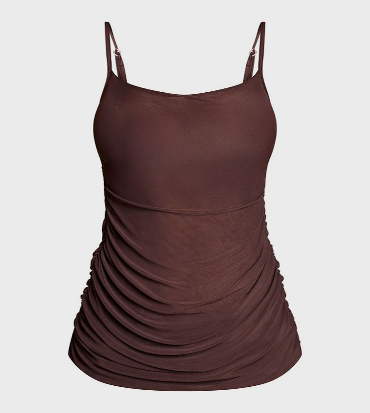 Mesh Draped Cami Top