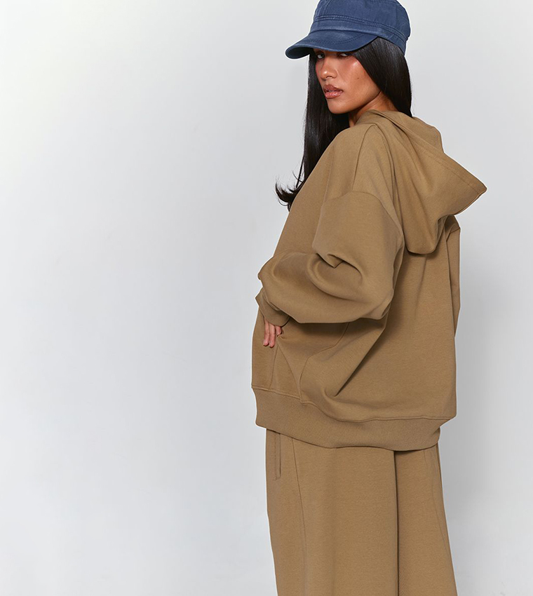 Interlock Double Zip Up Hooded Jacket