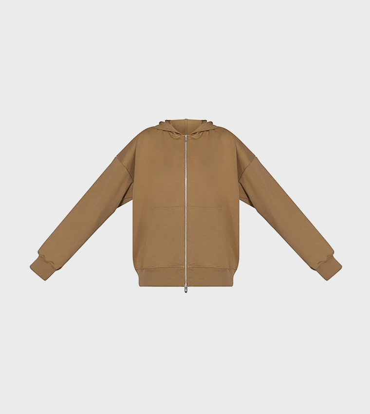 Interlock Double Zip Up Hooded Jacket