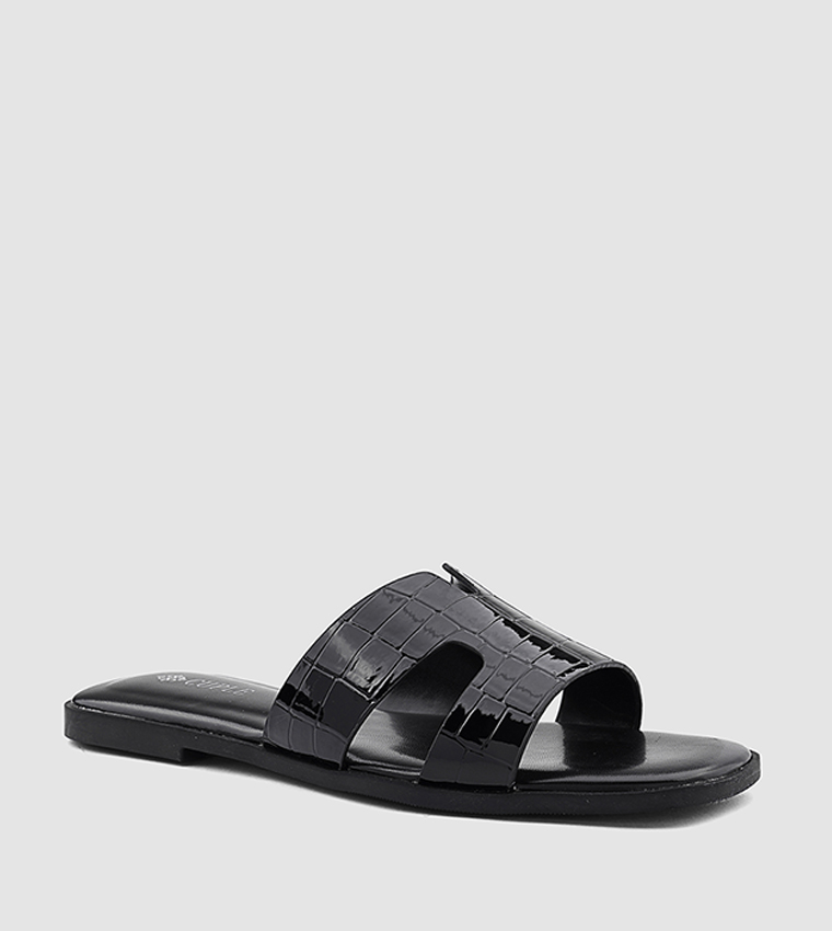 Textured Flat Sandals