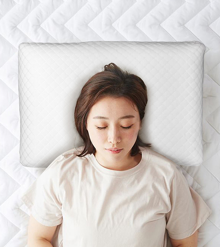 وسادة ميموري فوم ، أبيض ، 40X70X12 سم