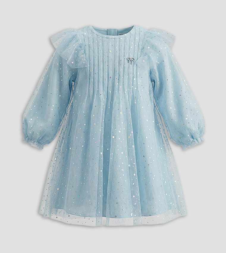 Long Sleeves Tulle Dress