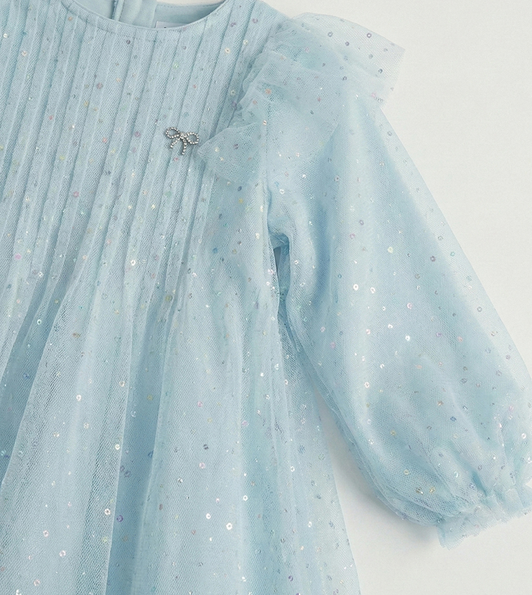 Long Sleeves Tulle Dress