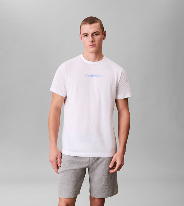 Logo Print Crew Neck Sleep Top