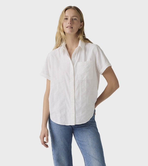 DARLENE Textured Short Sleeves Shirt