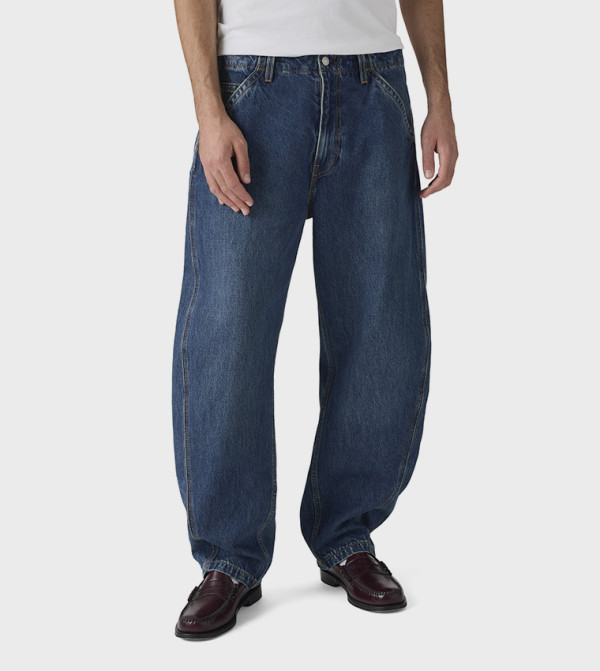 Washed Baggy Barrel Jeans