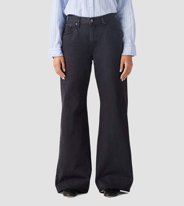 Washed Loose Bootcut Jeans