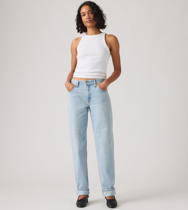 Washed Tapered Fit Jeans