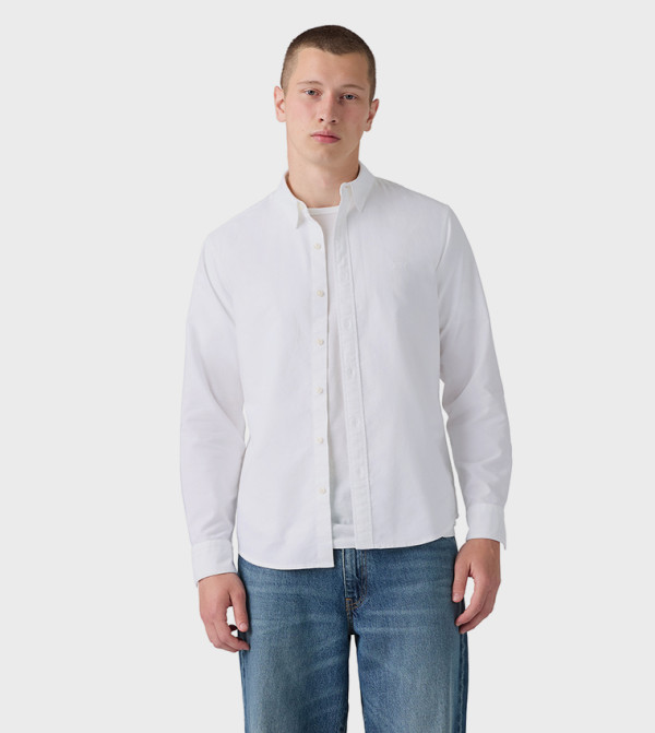 Solid Battery Housemark Long Sleeves Shirt