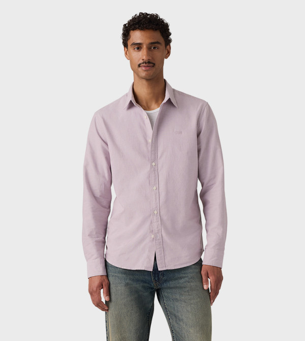 Solid Battery Housemark Long Sleeves Shirt