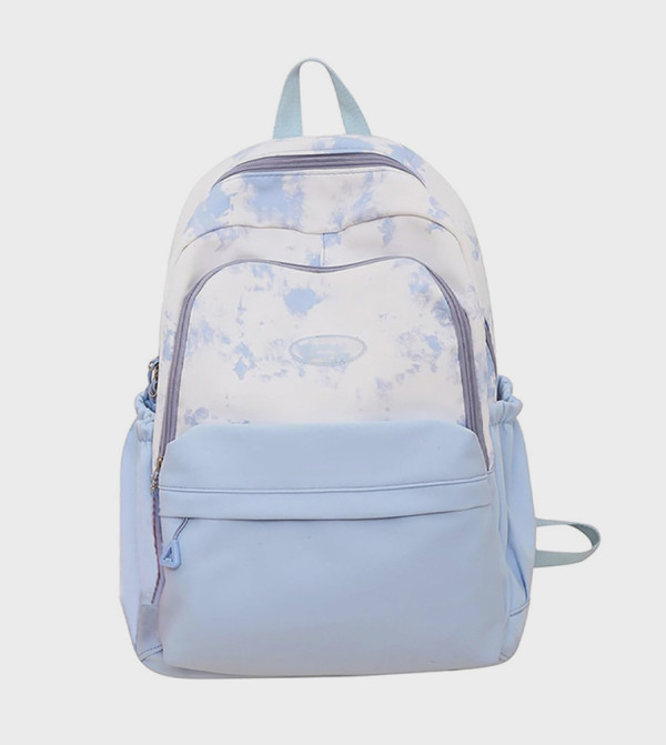 Printed Zippered Backpack