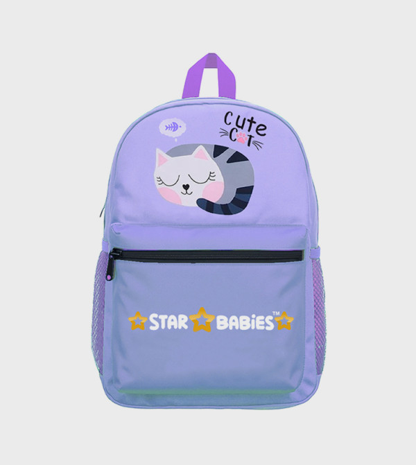 Cat Print Backpack - 16inch/41cm