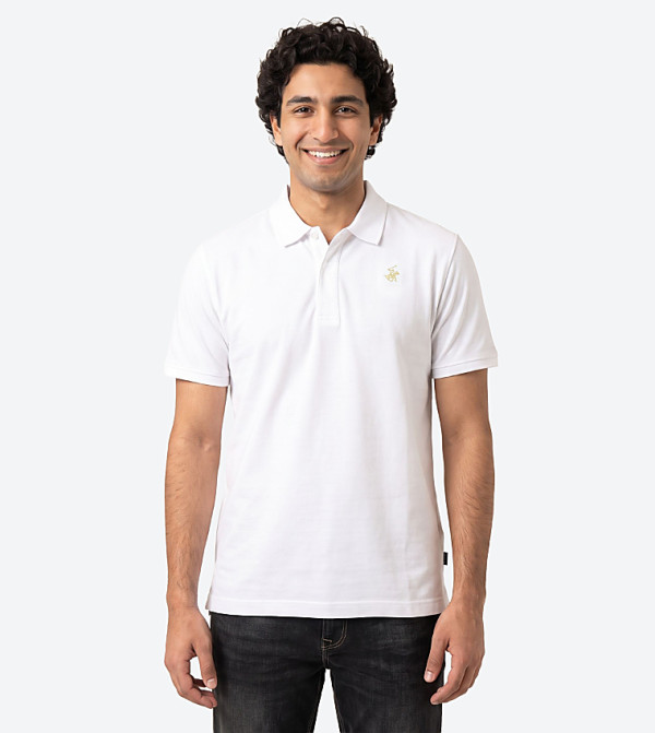 Logo Embroidered Short Sleeves Polo T-Shirt