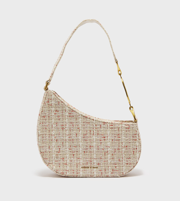 Tweed Asymmetrical Shoulder Bag