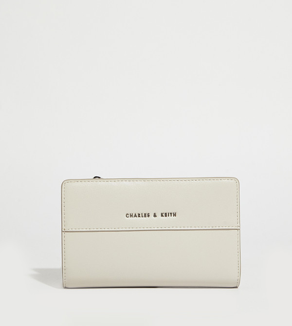 Logo Metal Zippered Wallet